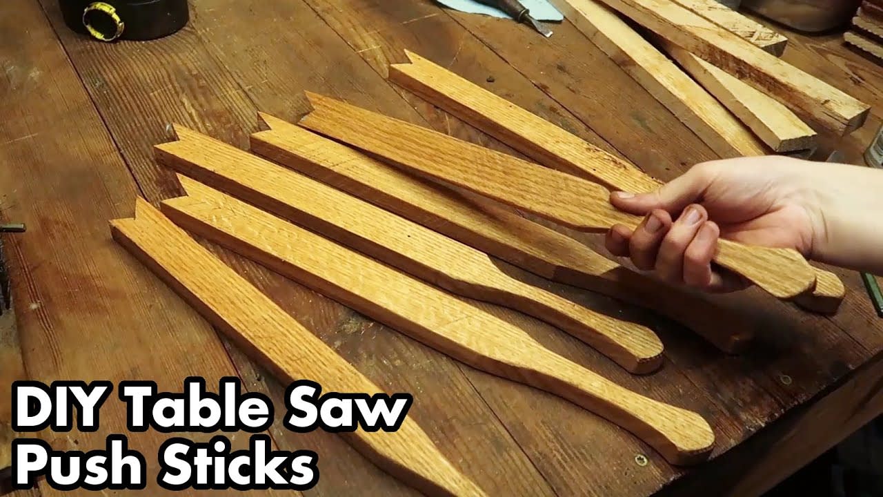 Learning Woodworking 14: DIY Oak Push Sticks for Table Saw