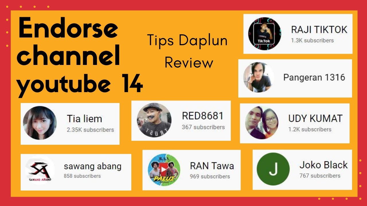 endorse channel youtube 14 [Daplun Review]