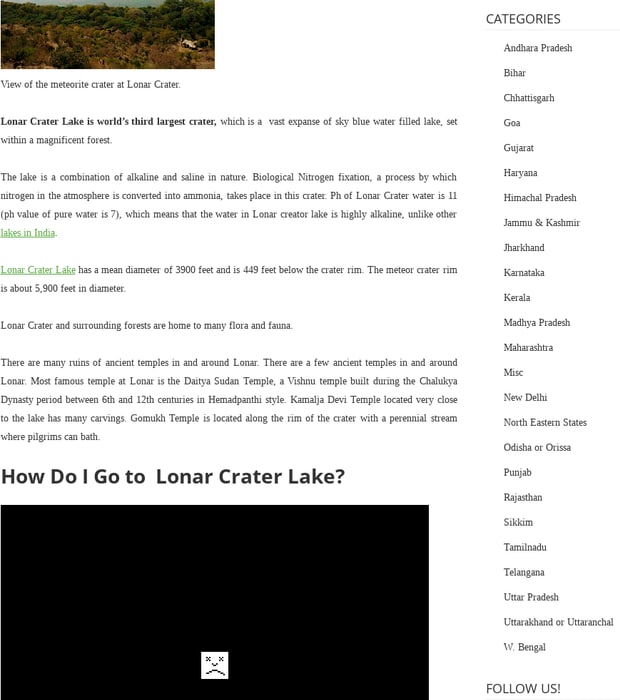 Lonar Crater Lake, World's third largest crater, Meteor or Comet Impact
