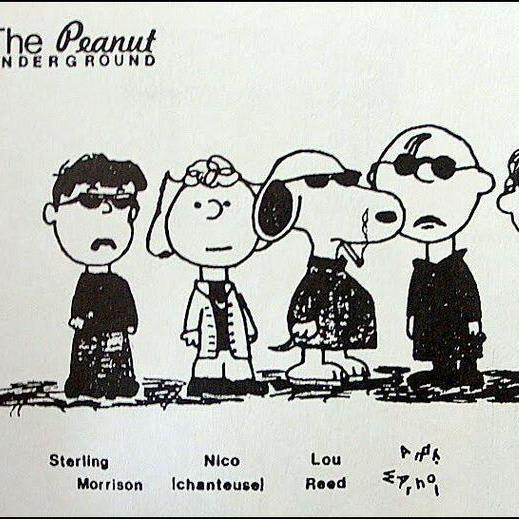 The Velvet Underground as Peanuts Characters: Snoopy Morphs Into Lou Reed, Charlie Brown Into Andy Warhol