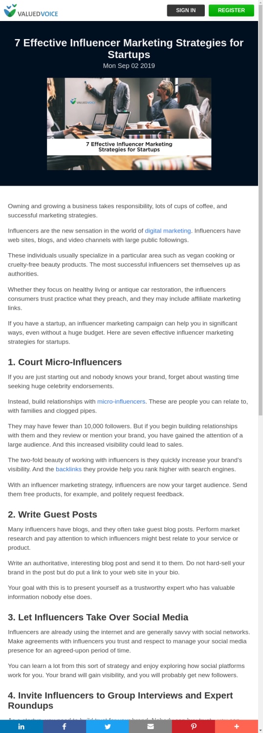 7 Effective Influencer Marketing Strategies for Startups