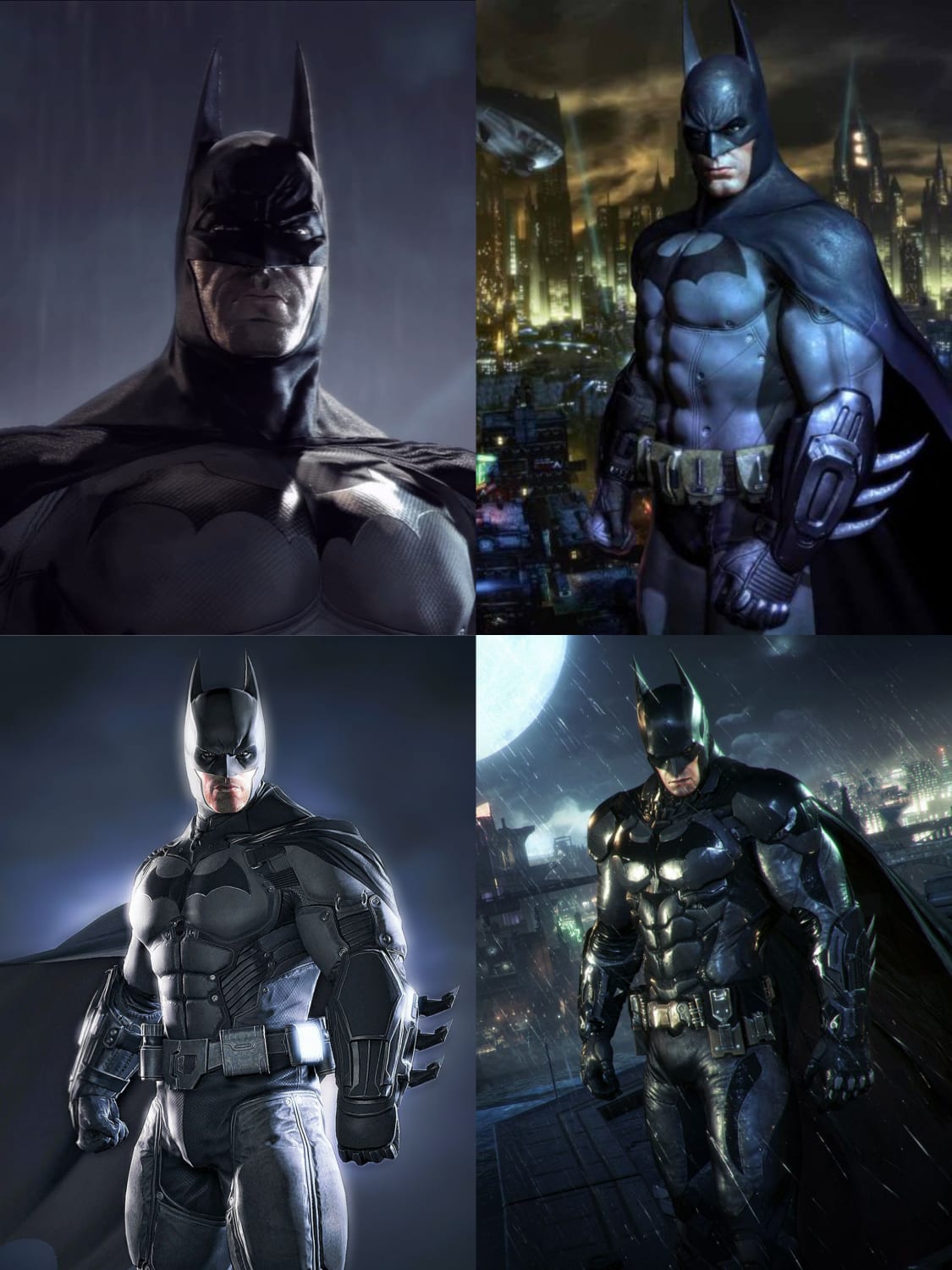 Which Batman looks the best? For me it's Arkham City Batman.