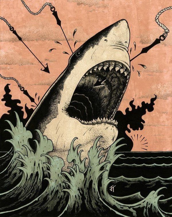 Pin by Daily Doses of Horror & Hallow on Sharks | Shark art, Art, Artwork