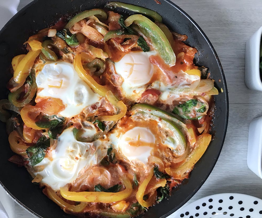 Spicy Vegetable Eggs - The Best Low Carb Breakfast