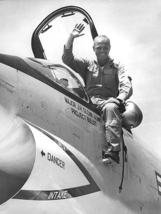OTD in 1957, John Glenn set a new speed record flying a Navy F8U-1P Crusader from coast to coast in 3 hours 23 minutes. "Project Bullet" secured his reputation as one of the country’s top test pilots, and he was selected to become a NASA astronaut not long after.