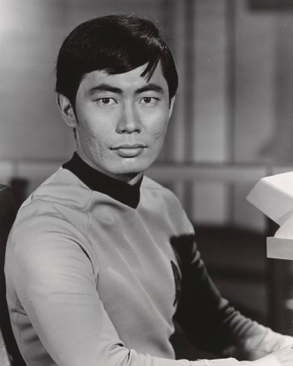 In 1966, actor George Takei became the first Asian American to play a major, non-stereotyped character on an American television series when cast as astrophysicist-turned-helmsman Hikaru Sulu on Star Trek.