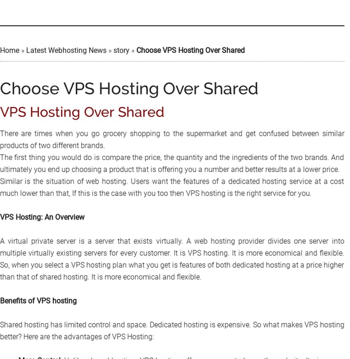 Choose VPS Hosting Over Shared