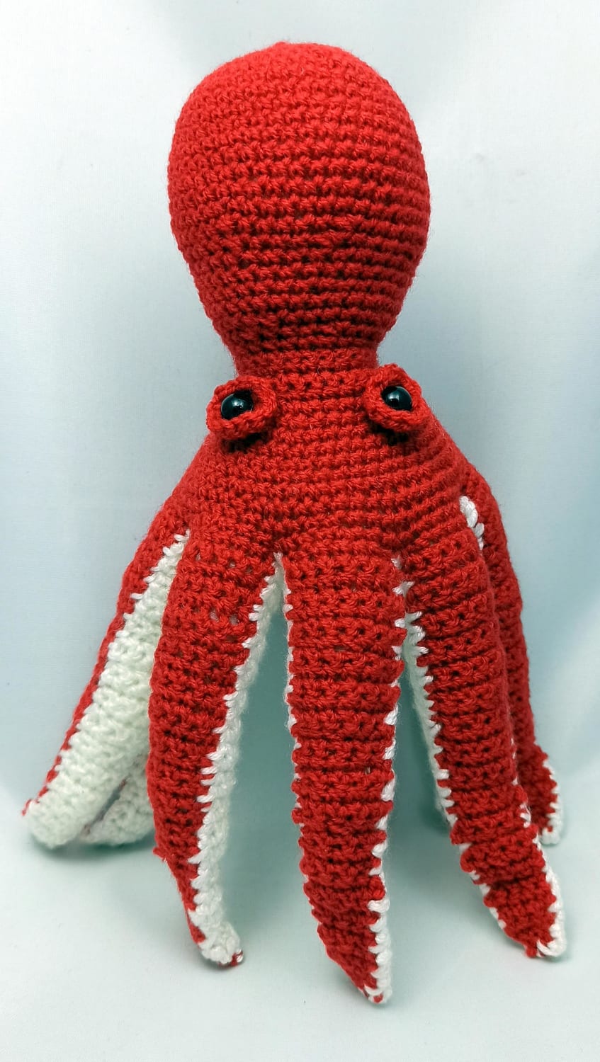 Hello, my grandma makes octopuses for my shop and i would like the world to see them because iam proud of her and because as an 30 year old man i would like to encourage you to sleep with a crocheted animal :D Its like being a kid again.