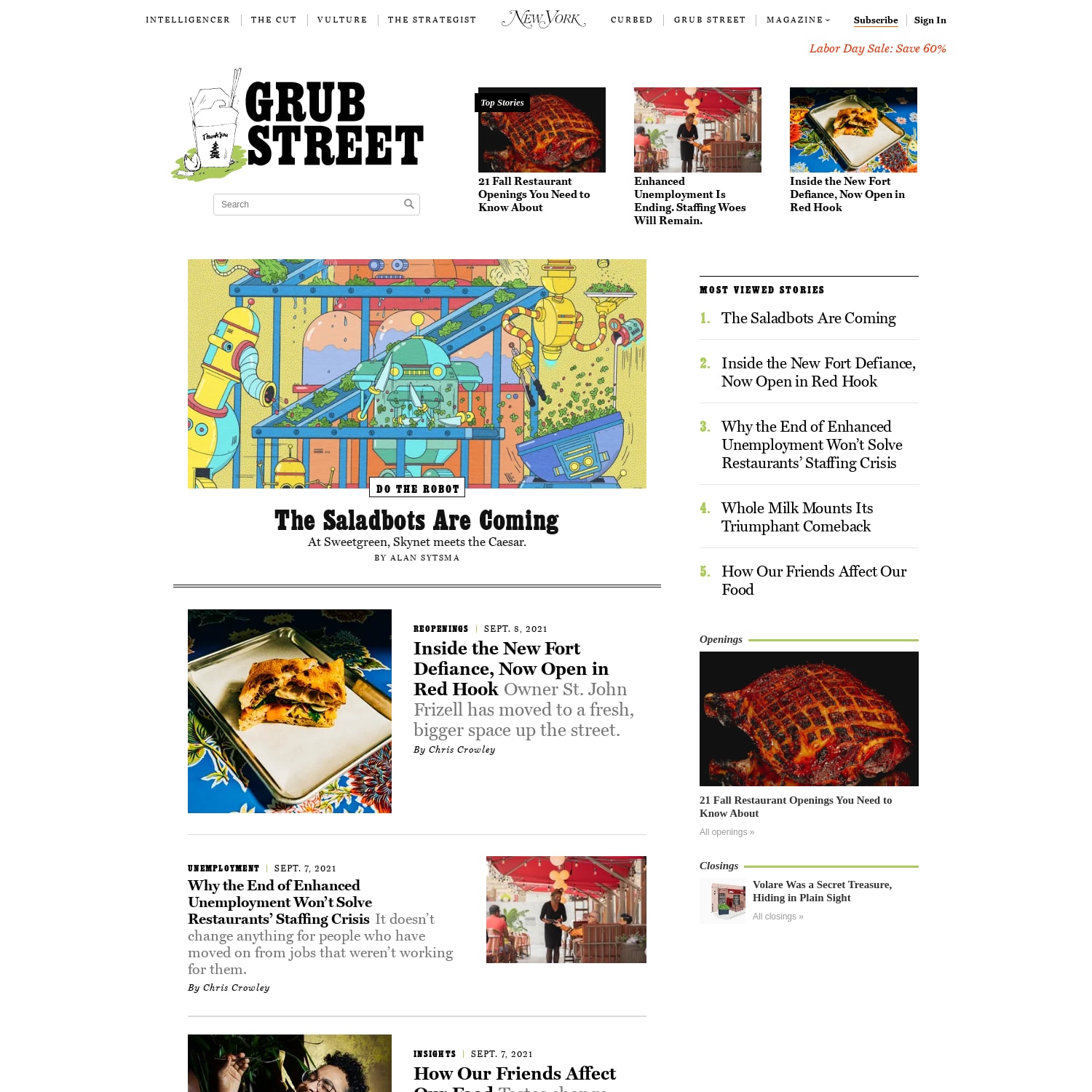 - New York Magazine's Food and Restaurant Blog