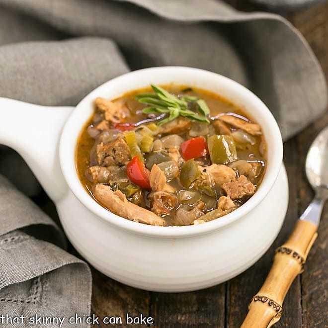 Sausage and Chicken Gumbo - That Skinny Chick Can Bake