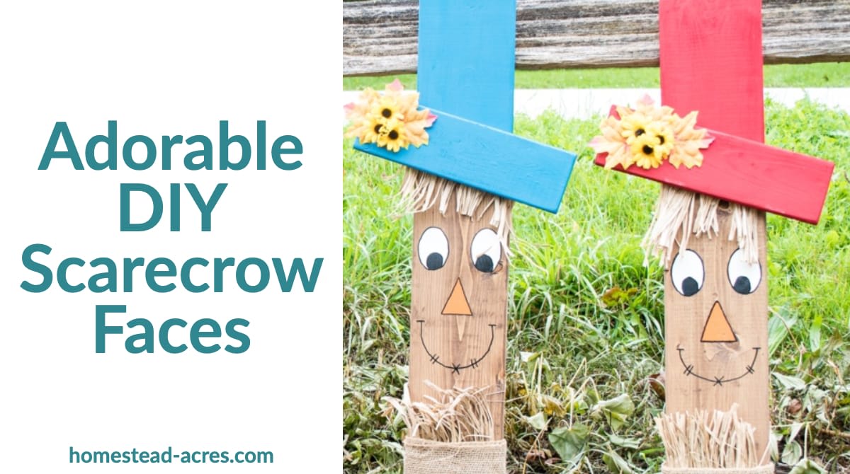 How To Make A Wooden Scarecrow Face (With Printable Template!) - Homestead Acres