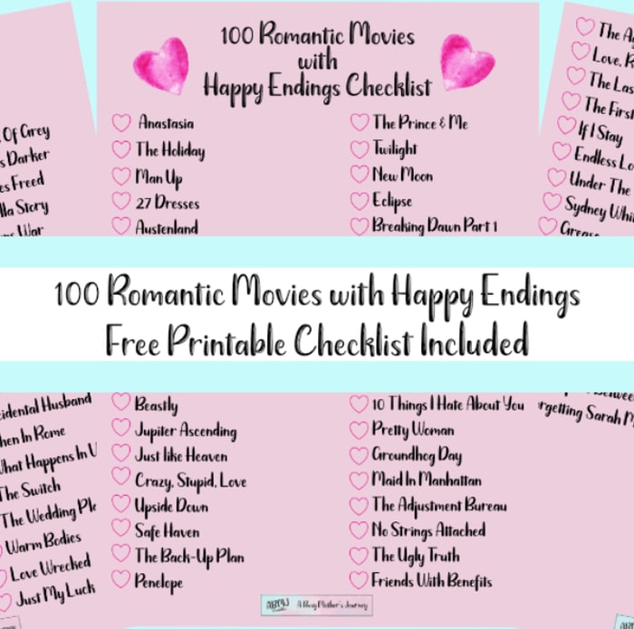100 Romantic Movies with Happy Endings - A Busy Mother's Journey