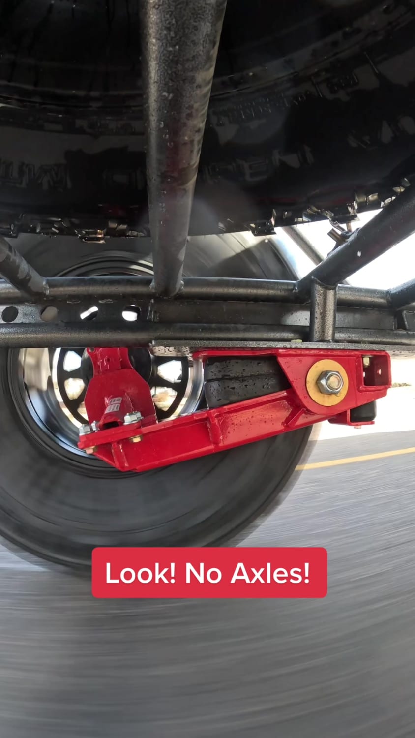 Our Timbren Axleless suspension at work cruising down the road😎 Why