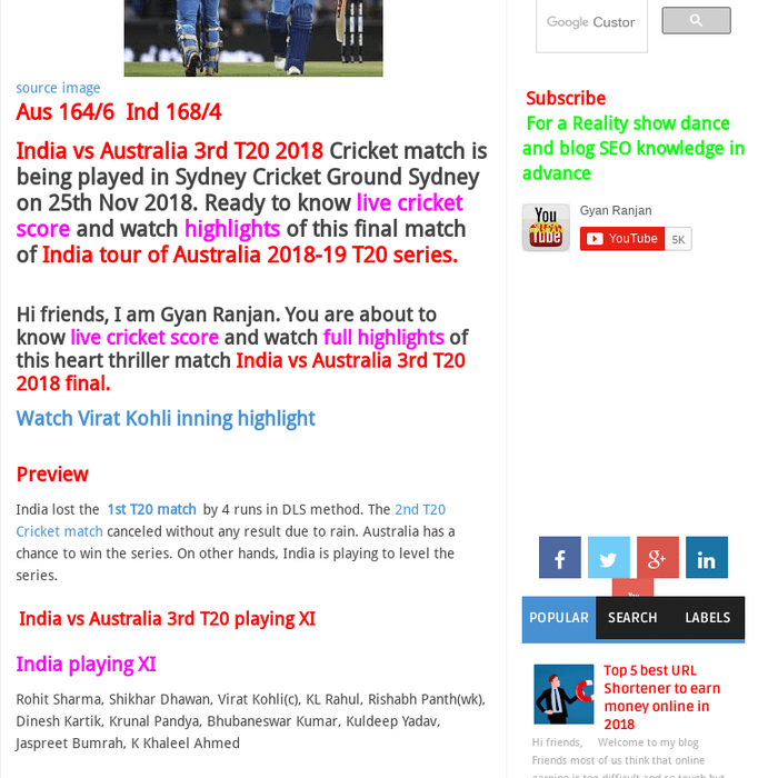 India vs Australia 3rd T20 2018 cricket highlight, India did it.