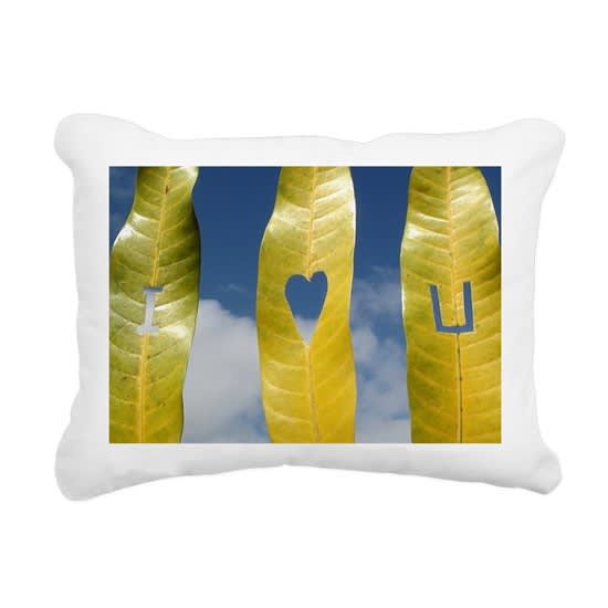 I Love You Leaves Rectangular Canvas Pillow by listing-store-127128267