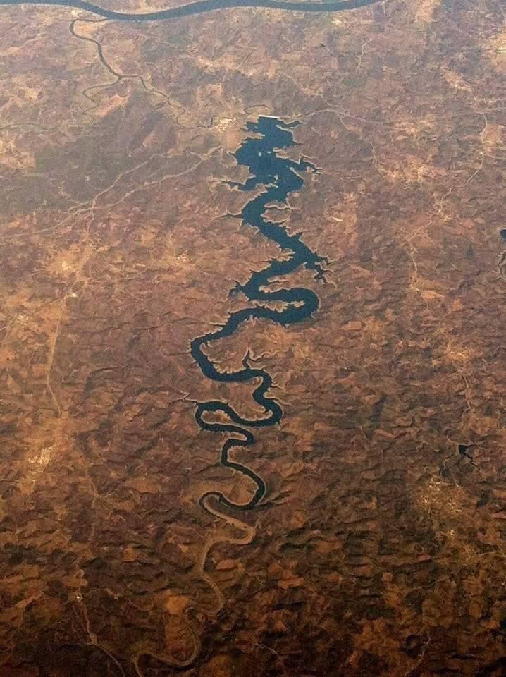 The Blue Dragon River in Portugal, that’s from a man made dam