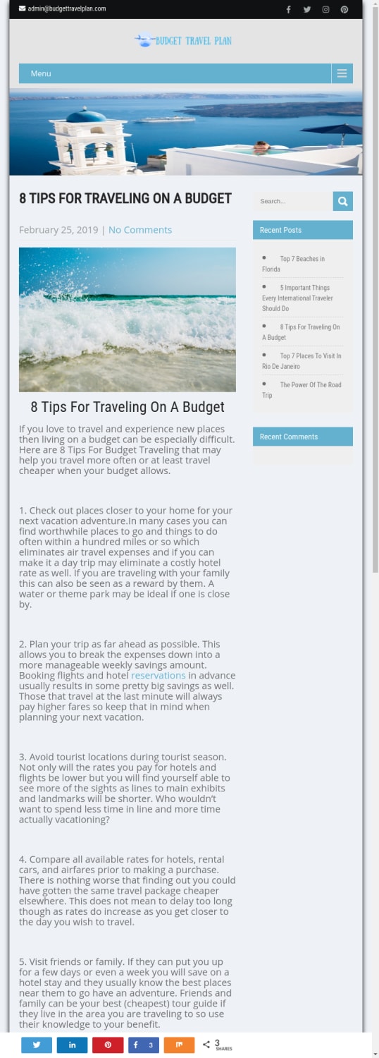 8 Tips For Traveling On A Budget