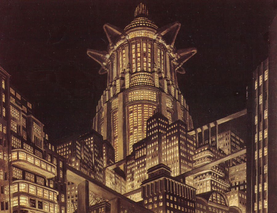 METROPOLIS - Released this day in 1927 - Concept art by Erich Kettelhut