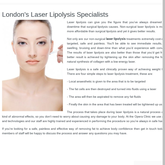 Laser Lipolysis in London