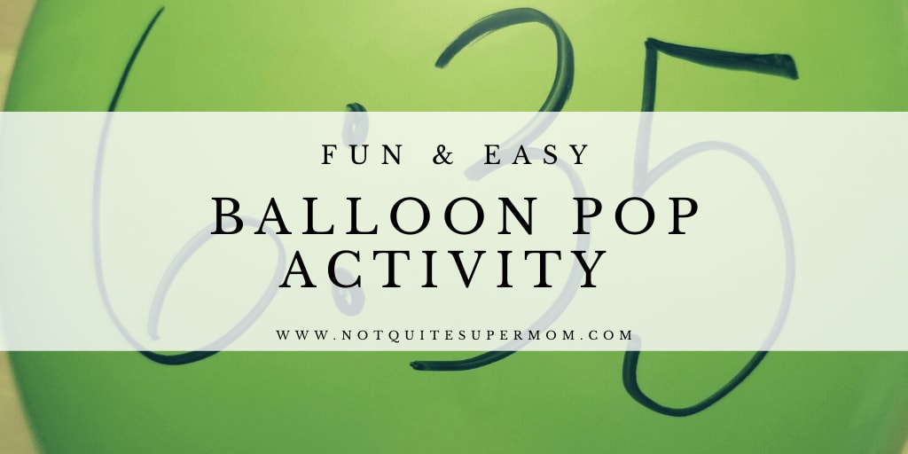 Balloon Pop Activity