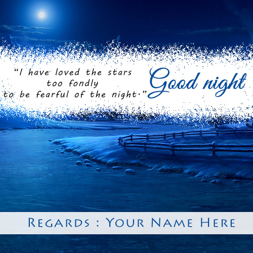 Write Name On Good Night Images With Loves