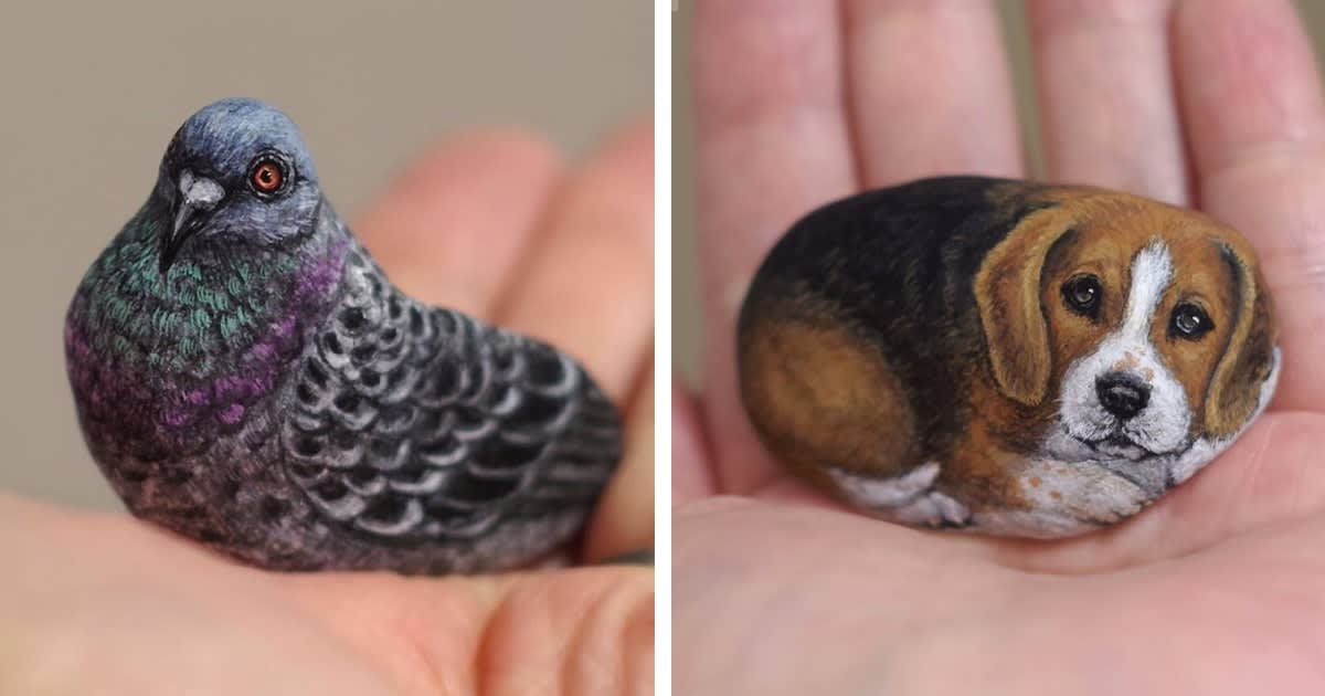 Japanese Artist Transforms Ordinary Rocks Into Highly Realistic Animals With Paint