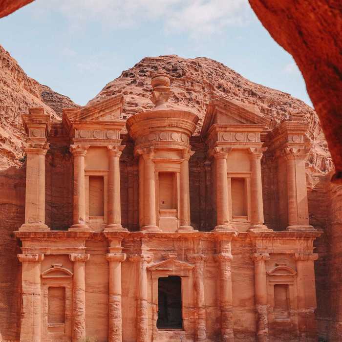 Finding The Monastery Up In The Mountains In Petra, Jordan