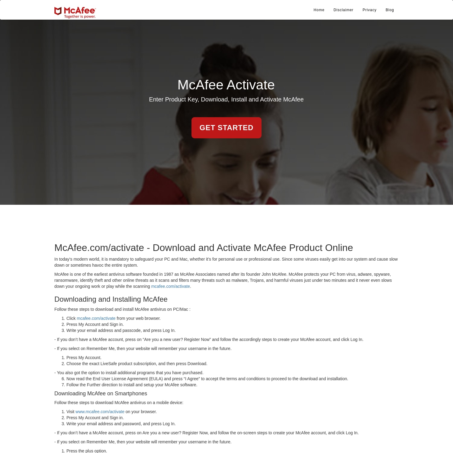 mcafee.com/activate - enter your product key - www.mcafee.com/activate