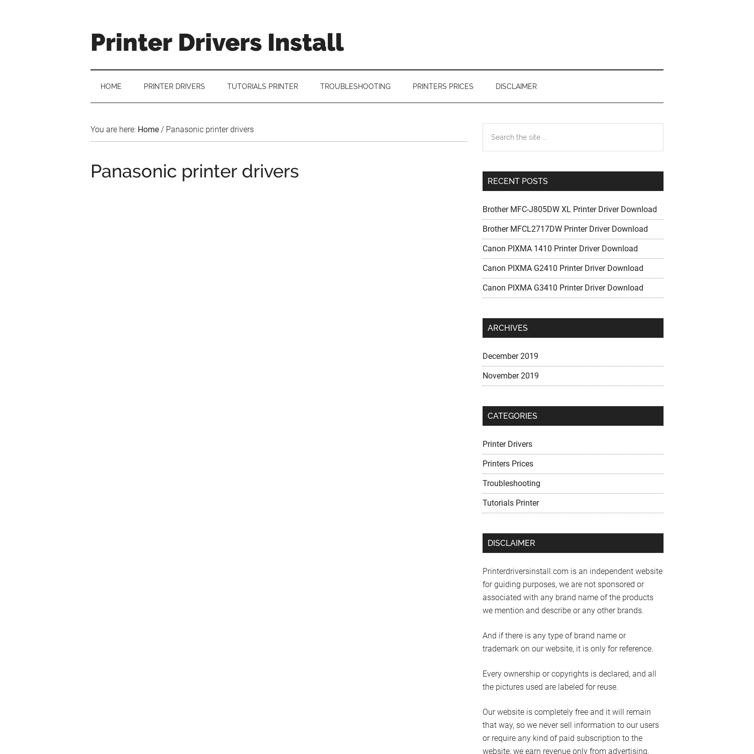 Panasonic printer drivers - Printer Drivers Install