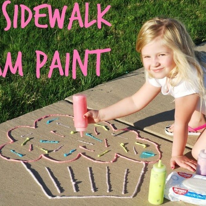 DIY Sidewalk Foam Paint