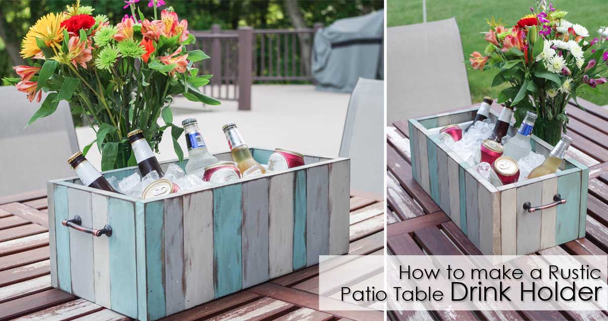 How to Make a Rustic Patio Table Drink Holder