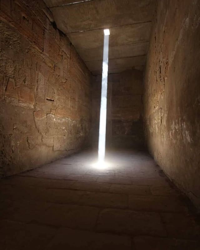 A sense of light entering the tomb of King Rameses III