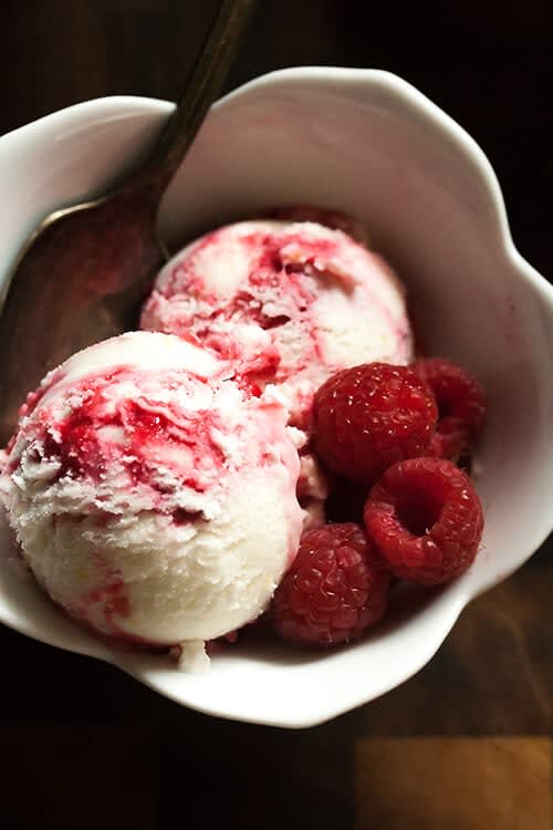 Raspberry Ripple Buttermilk Gelato - Crumb: A Food Blog