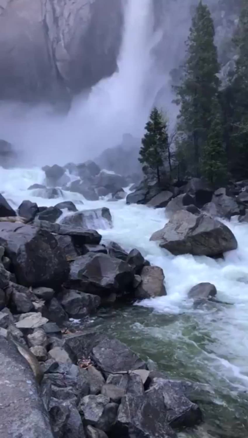 The majestic falls of Yosemite