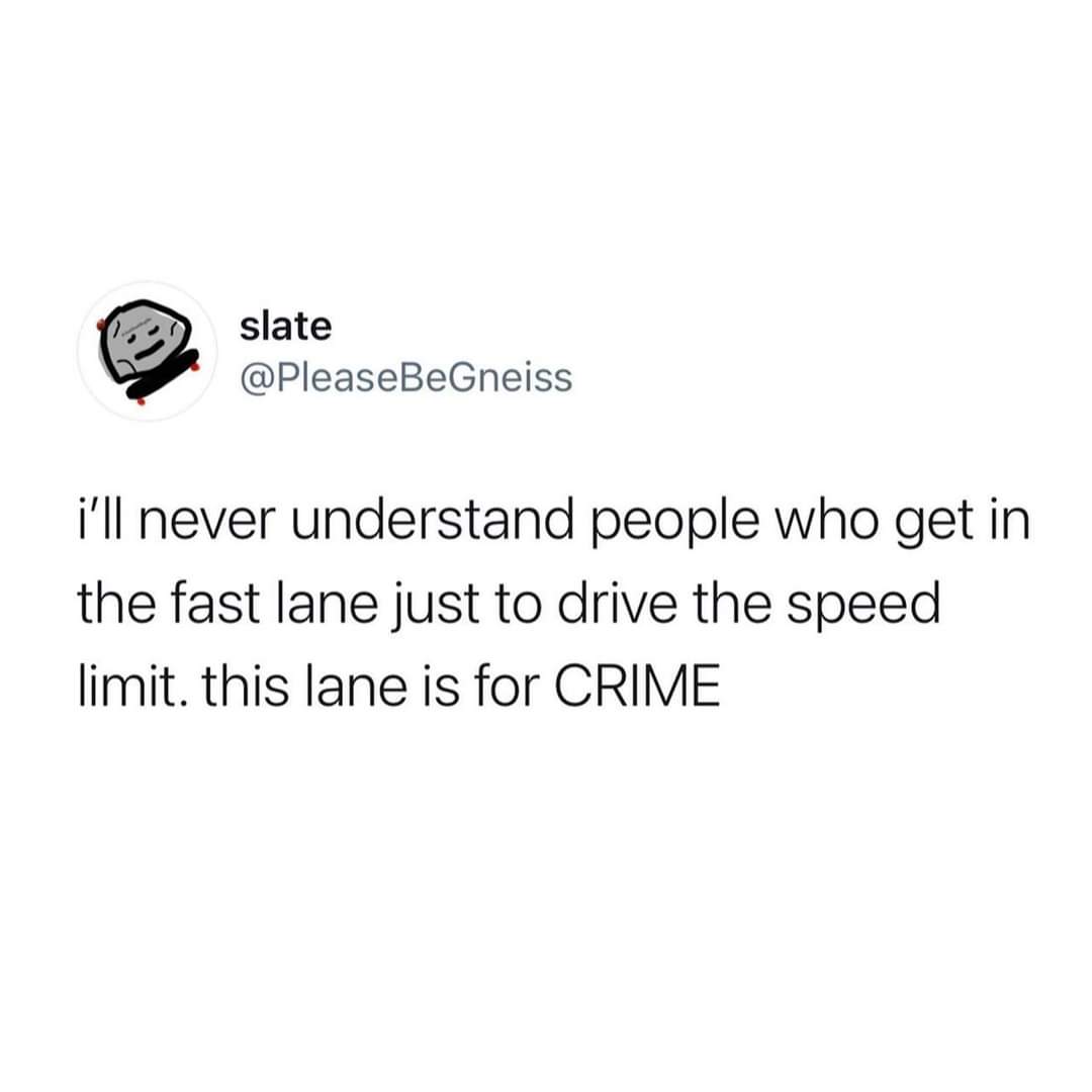 This lane is for CRIME
