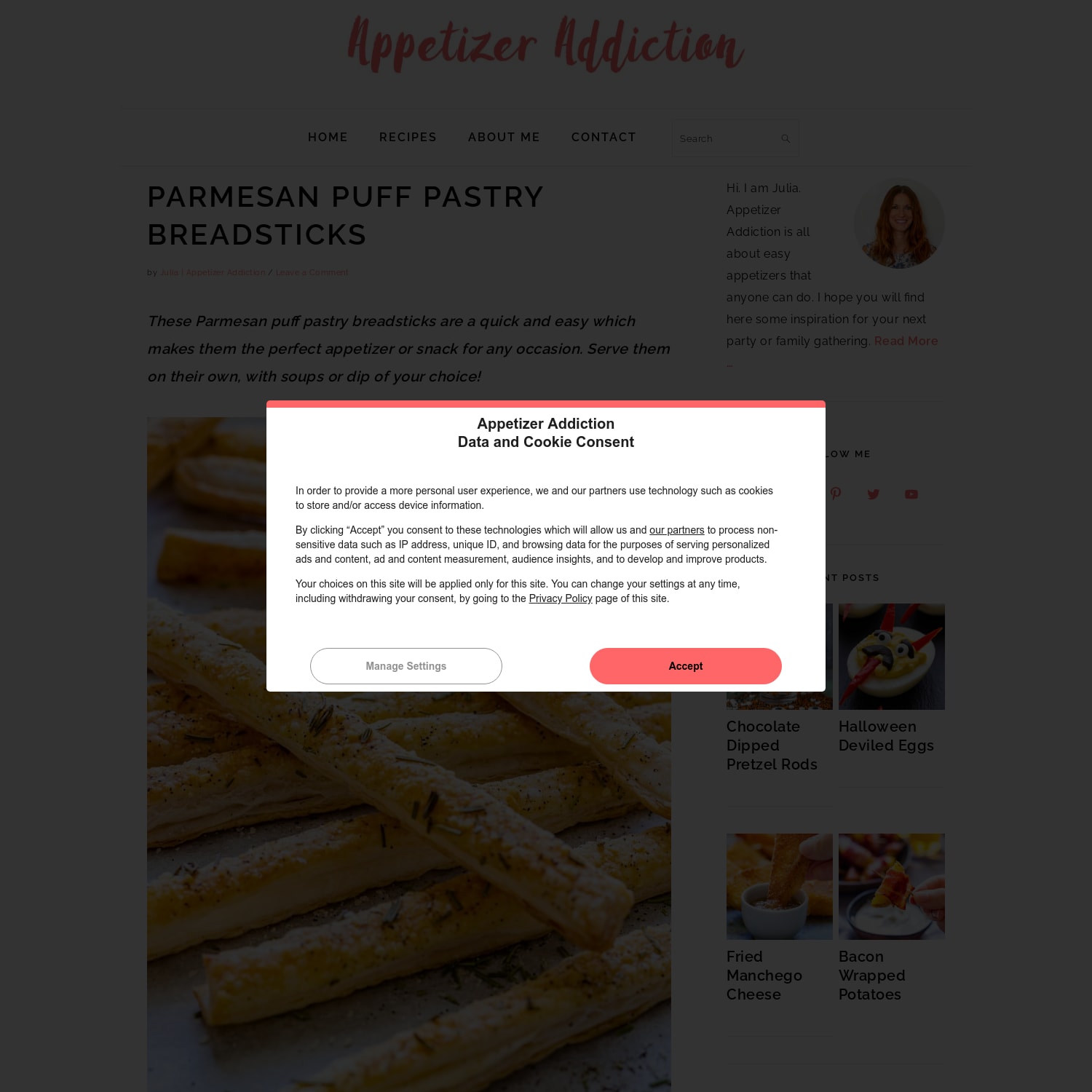 Parmesan Puff Pastry Breadsticks Recipe