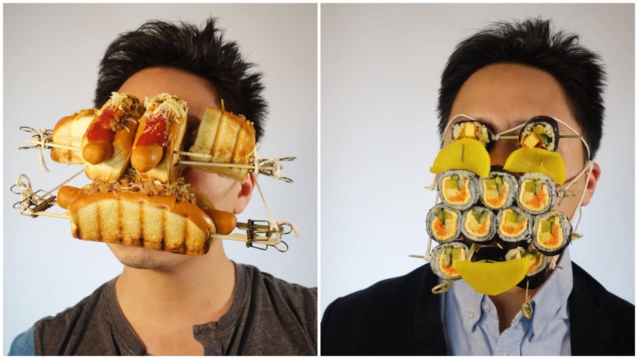 Glorious Edible Masks Made Out of Food by Foodmasku