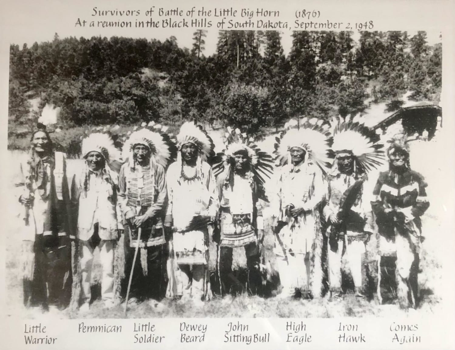 Survivors of Battle of the Little Bighorn at a reunion in the Black Hills of South Dakota, September 2nd, 1948