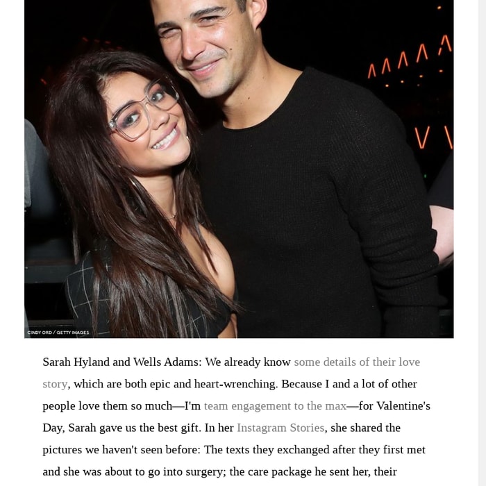 Sarah Hyland Just Shared Her Pre-Surgery Texts from Wells Adams