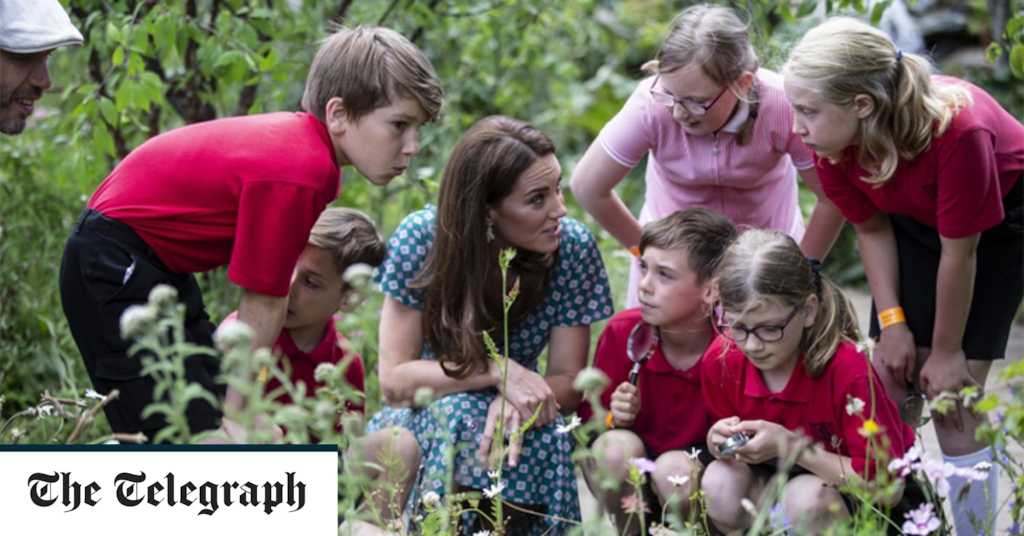 Duchess of Cambridge delights children in her Back to Nature garden