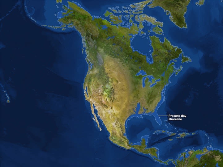 Maps of What the Earth Would Look Like If All Ice Melted