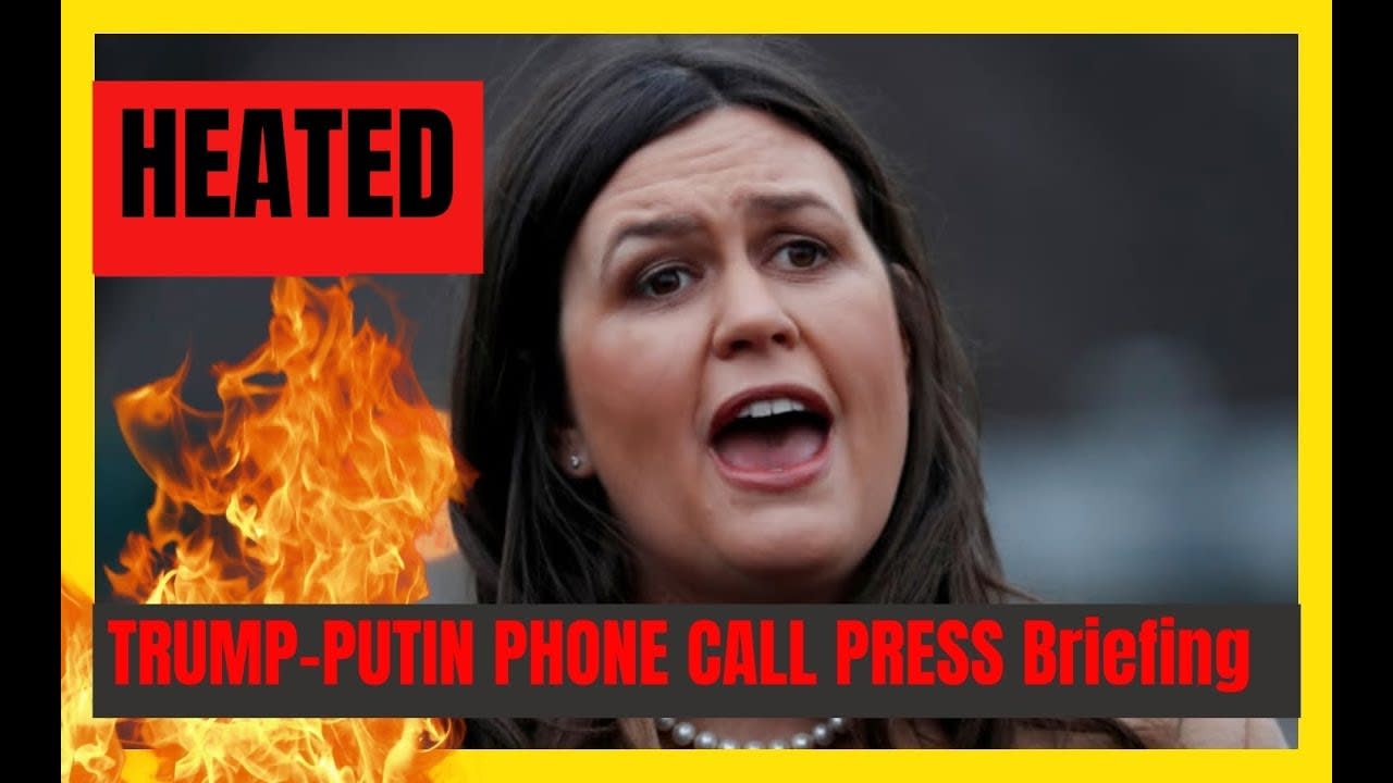HEATED 🔴 Sarah Sanders SPARS with Liberal Reporters over Trump call with Putin on Trade