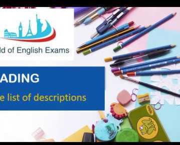 IELTS Reading matching the list of descriptions-[IELTS Reading Academic and General]
