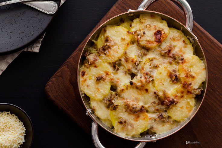 Leek and Potato Gratin is a rich and satisfying side dish.