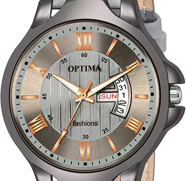 OPTIMA Grey Day and Date Unique Analog Watch