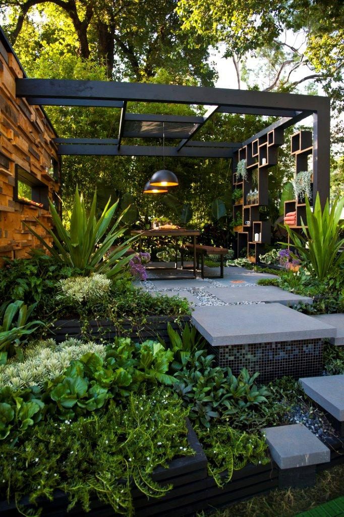 Cube² contemporary garden | Contemporary garden design, Small backyard landscaping, Backyard landscaping