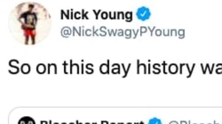 Nick 'Swaggy P' Young Pays Tribute to Anniversary of His Historically Cocky Missed 3- Pointer