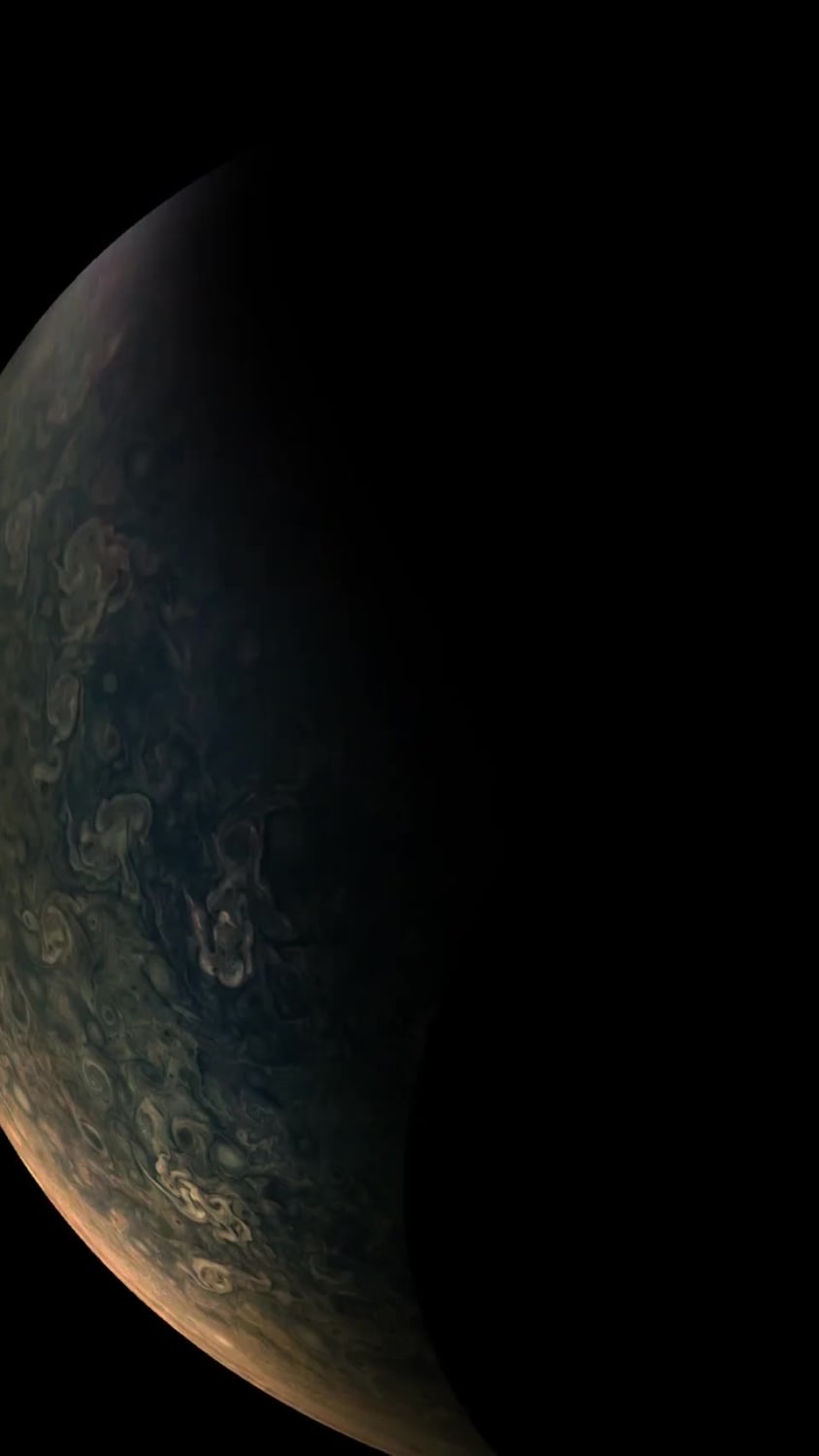 Jupiter flyby footage from NASA's Juno probe