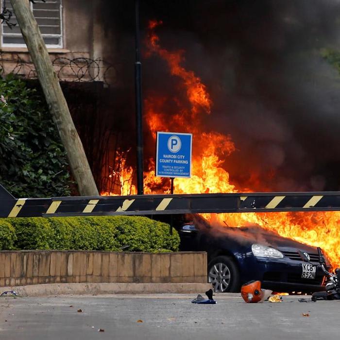 Explosions, gunfire erupt at Kenyan hotel in possible terror attack
