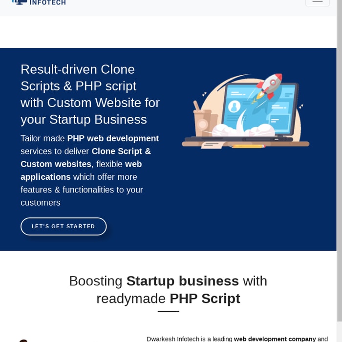 Clone Scripts, Custom Website, PHP script for Startup